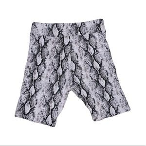 Snake skin biker shorts